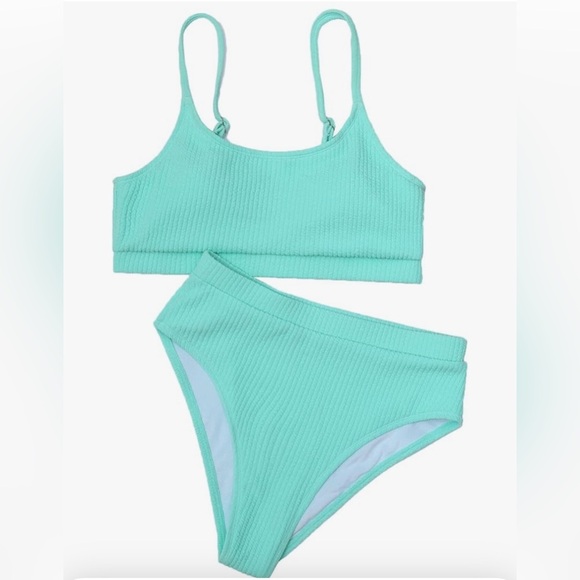 NEW-2025 Tiffiany Colored Textured
Gorgeous high waist cheeky bikini - Picture 2 of 5